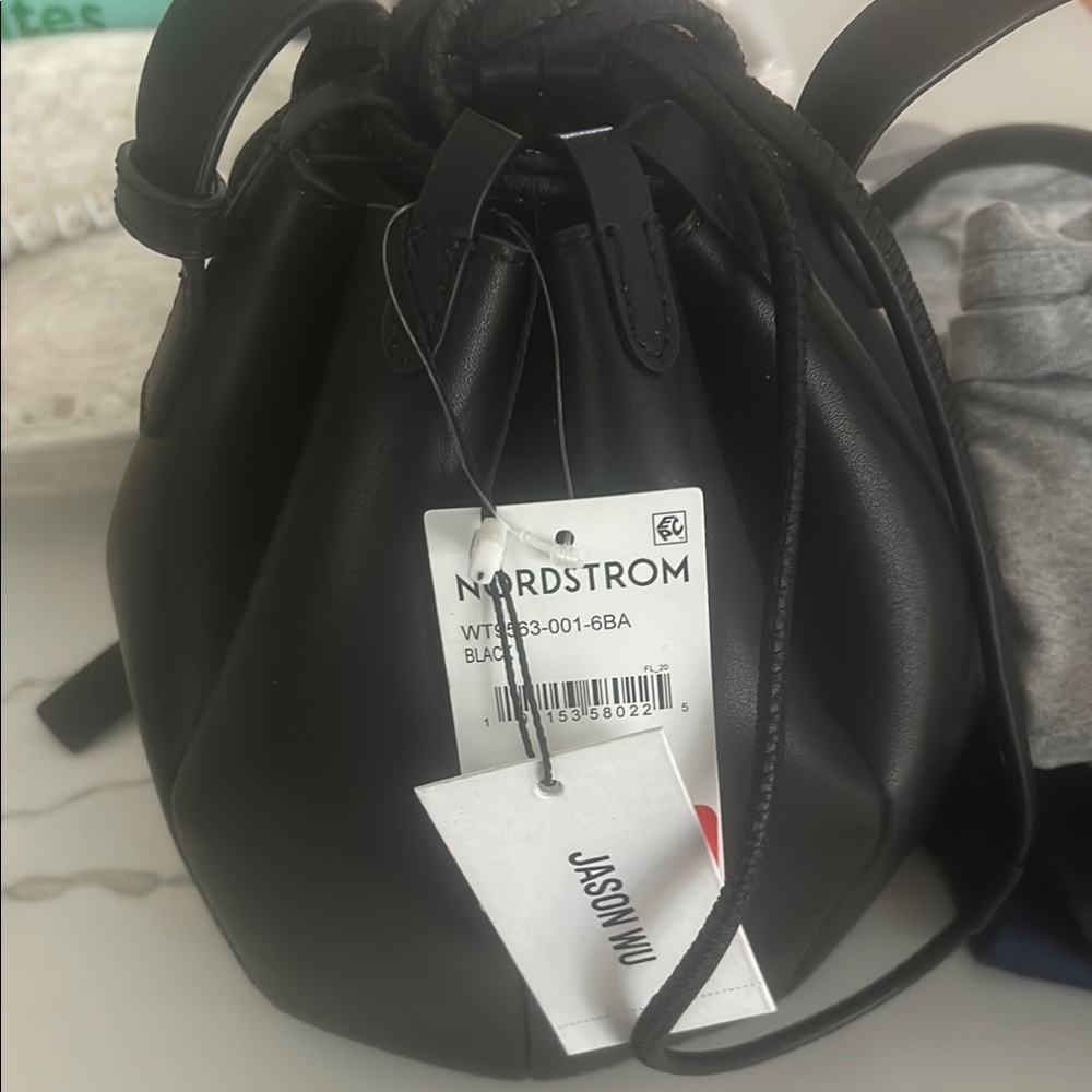 Jason Wu Elegant Black Leather Bucket Bag